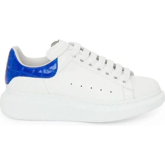 ALEXANDER MCQUEEN Sneakers Royal Blue Croc Embossed Womens 11.5 US 41.5 EU - Picture 4 of 8
